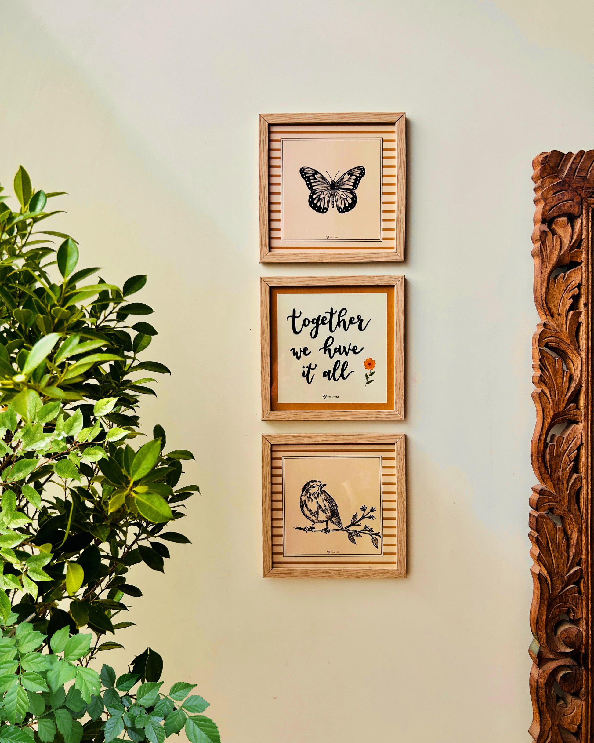 Still Stories | Together we have it all | A set of 3 Wall Frames