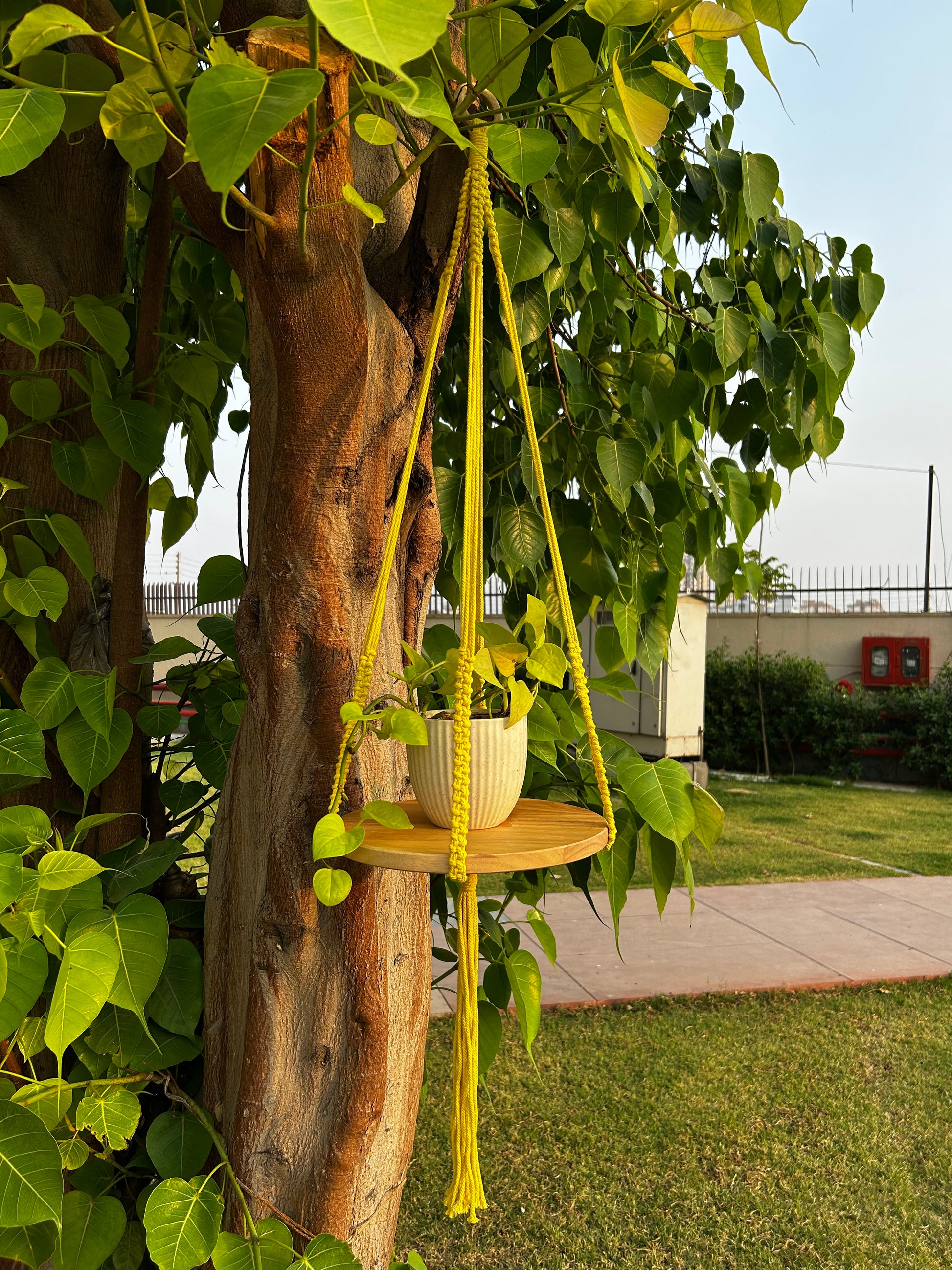 Swing Story CLASSIC – Macrame Hanging Shelf | METAL CEILING HOOK INCLUDED