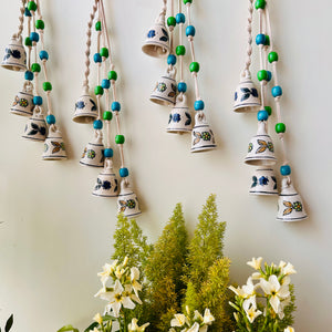 BLUE ORCHID | Set of 4 Symphony Chimes with 4 Ceramic Hooks