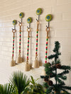 CHRISTMAS SPECIAL | SET OF FIVE | Ceramic Beaded Bells with Ceramic Hooks (BUY 4 GET 1 FREE)