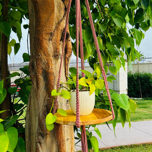 Swing Story CLASSIC – Macrame Hanging Shelf | METAL CEILING HOOK INCLUDED