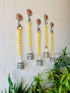 SET OF FIVE - DAISY | Ceramic Macrame Bells with Ceramic Hooks (Buy 4 get 1 free)