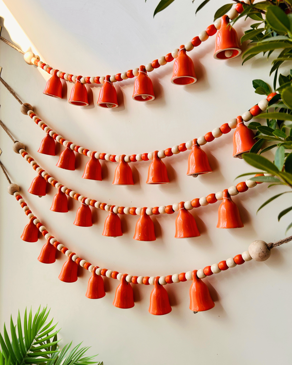 SUNSET ON A STRING | KHANAK | Ceramic bells bunting