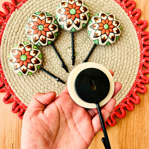 WHITE PETAL- Big ceramic hooks