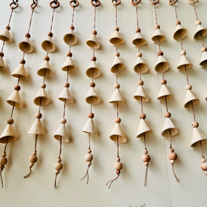 Boho Ivory Ceramic Drops with Ceramic Hooks