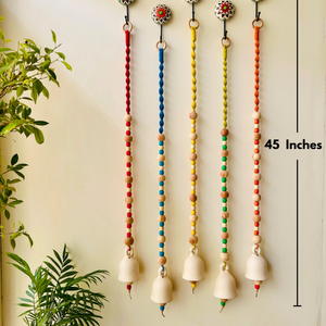 Color Cascade Backdrop Bells with Ceramic Hooks
