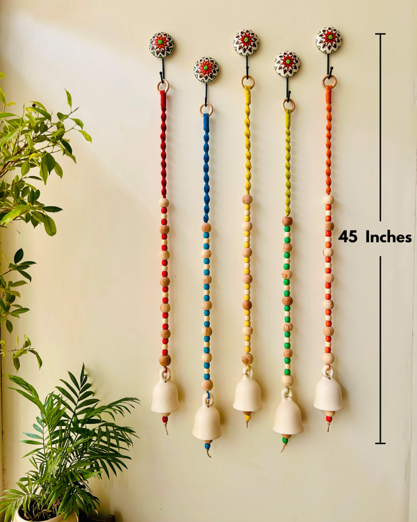 Color Cascade Backdrop Bells with Ceramic Hooks