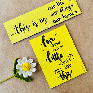 Mac-crochet Collection | Life is Beautiful wall set up | with macrame hangers and crochet flowers