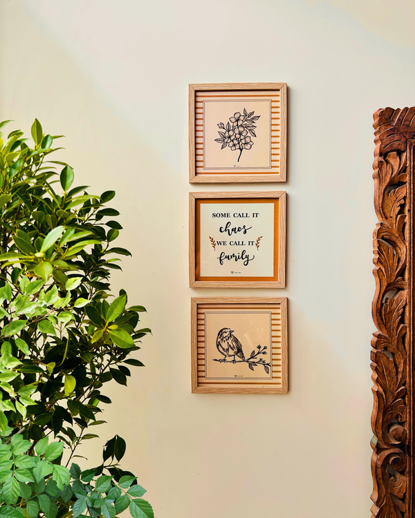 Still Stories | We call it a Family | A set of 3 Wall Frames
