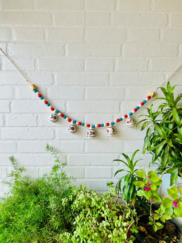KHANAK | Ceramic bells bunting  - GULMOHAR