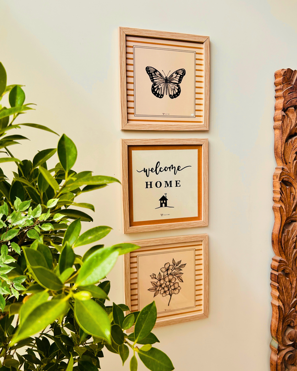 Still Stories | Welcome Home | A set of 3 Wall Frames
