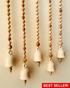 Rustic | Boho Ivory |Backdrop Ceramic Bells | With Ceramic Wall Hooks