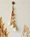 BOHO Ivory Symphony Chimes | Bunch of 3 (big) bells with one Ceramic Wall Hook