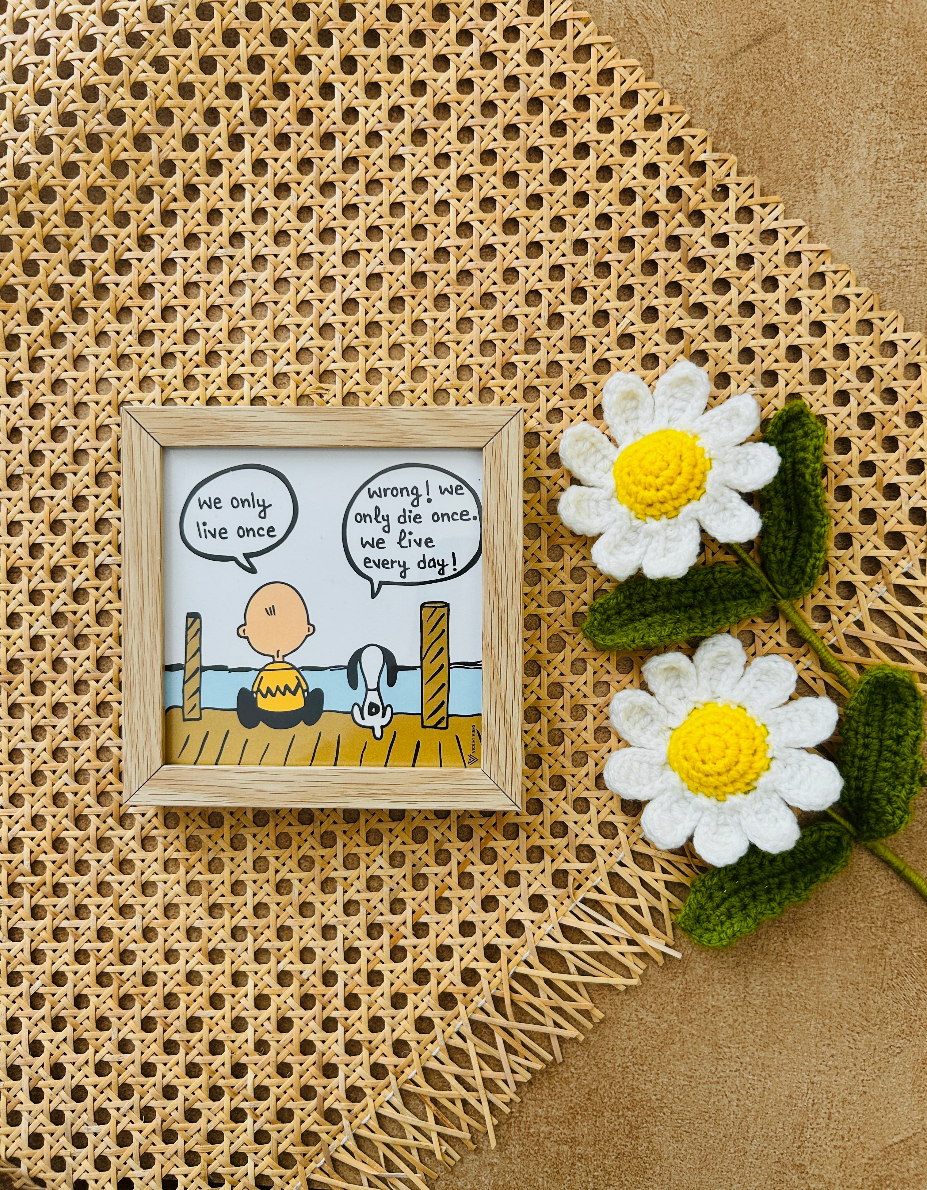 We only live once... | 5*5 inches glass top wall frame