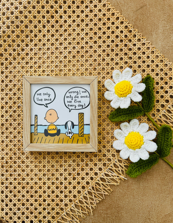 We only live once... | 5*5 inches glass top wall frame