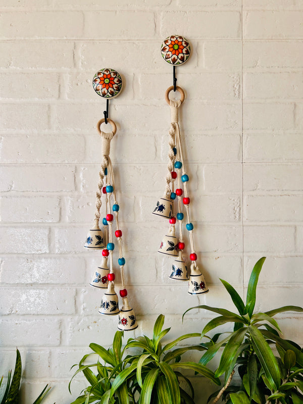GULMOHAR | Symphony Chimes | Bunch of 4 (mini) bells with Ceramic Hook