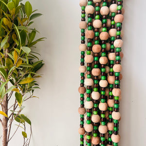Green Boho Strings | Beaded Curtain