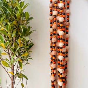 Orange Boho Strings | Beaded Curtain