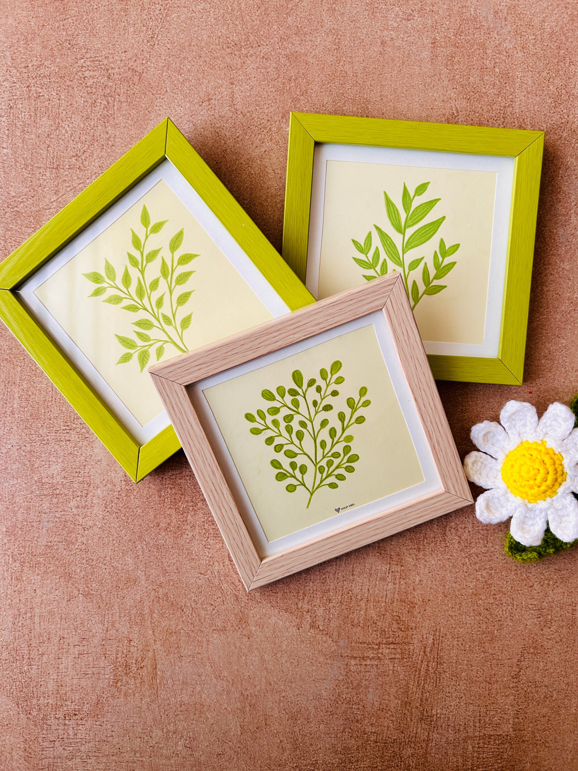 Mac-crochet Collection | Life is Beautiful wall set up | with macrame hangers and crochet flowers