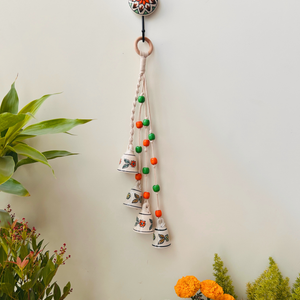 MARIGOLD | Handmade Ceramic Symphony Bell Chimes | Bunch of 4 (mini) bells with Ceramic Hooks