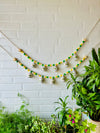 KHANAK | Ceramic bells bunting  - Yellow and Green Edition