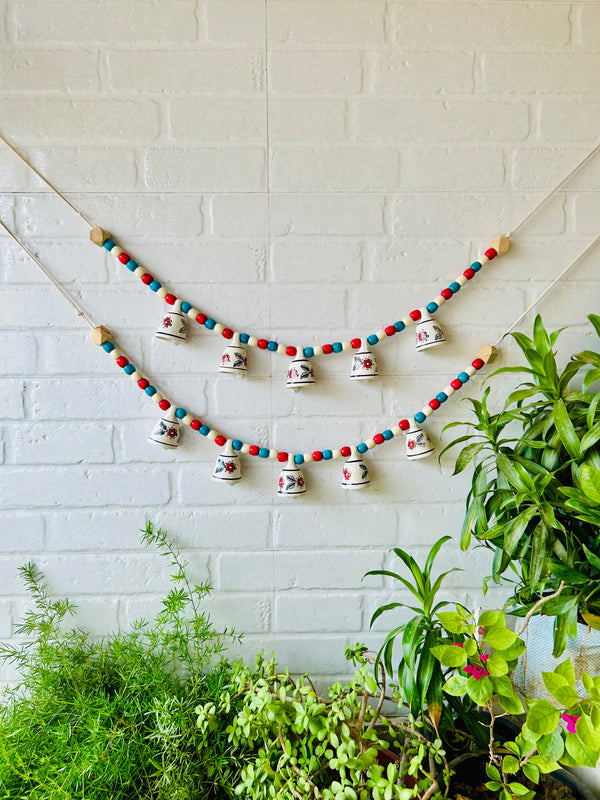 KHANAK | Ceramic bells bunting  - GULMOHAR