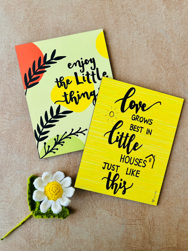 Mac-crochet Collection |Love Grows in little houses wall set up | with macrame hangers and crochet flowers