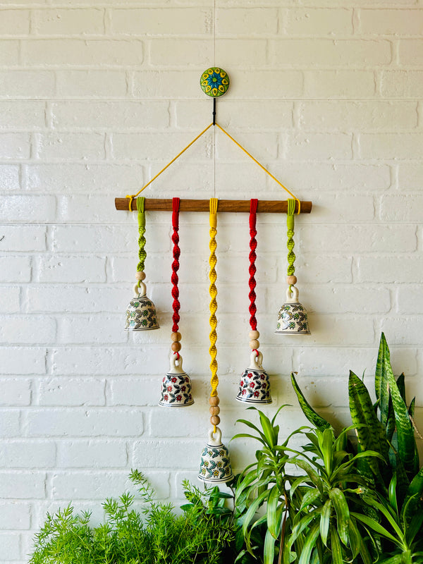 Mac & Chime| Macrame wall hanging with ceramic bells