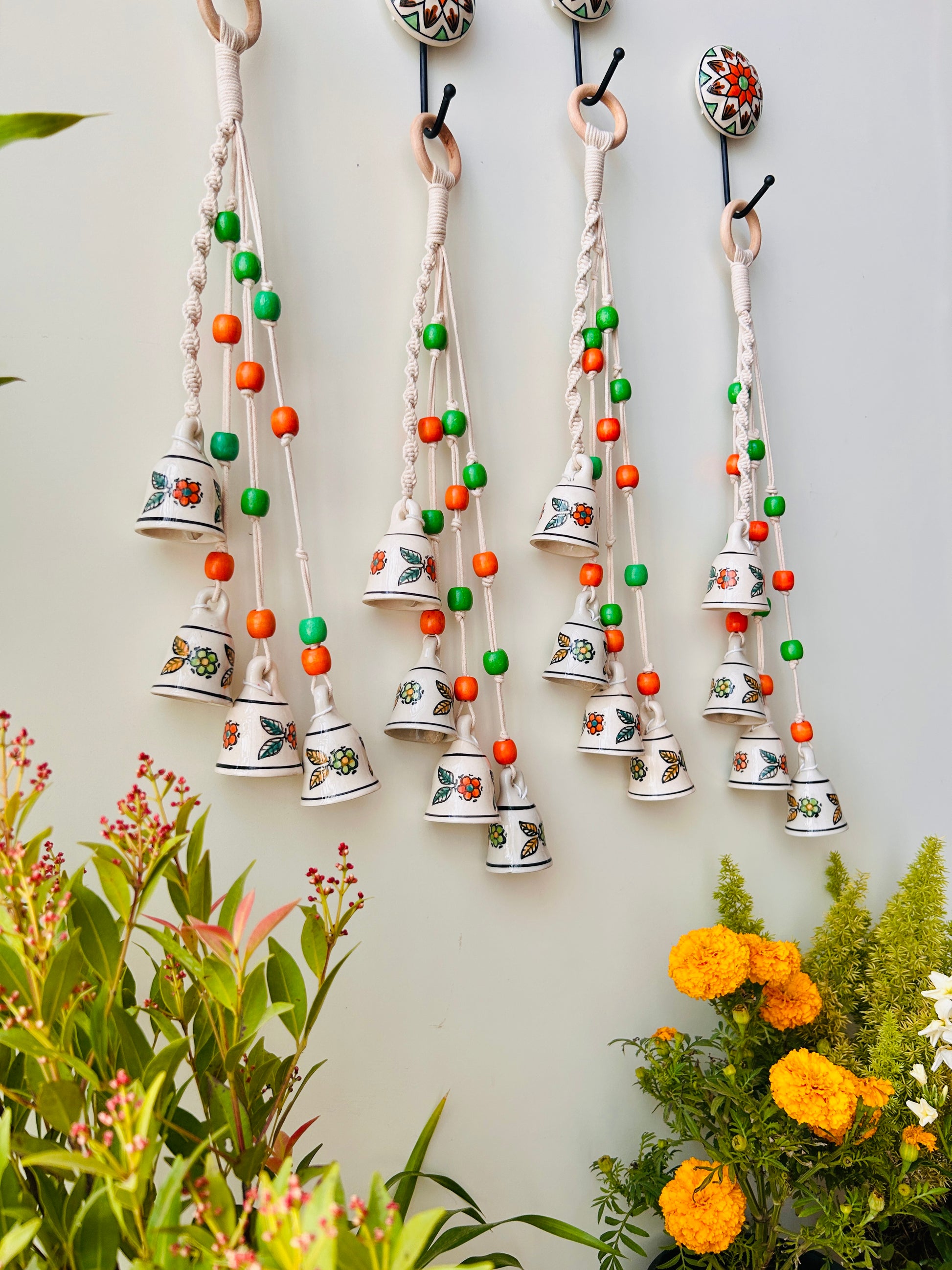 MARIGOLD | Set of 4 Symphony Chimes with 4 Ceramic Hooks