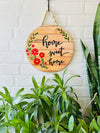 Home sweet home | Wooden sign board | 12 inches diameter