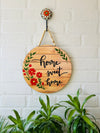 Home sweet home | Wooden sign board | 12 inches diameter