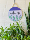 Welcome | Wooden sign board | 12 inches diameter