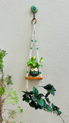 Knot and Bead | Macrame Shelf with planter and hook