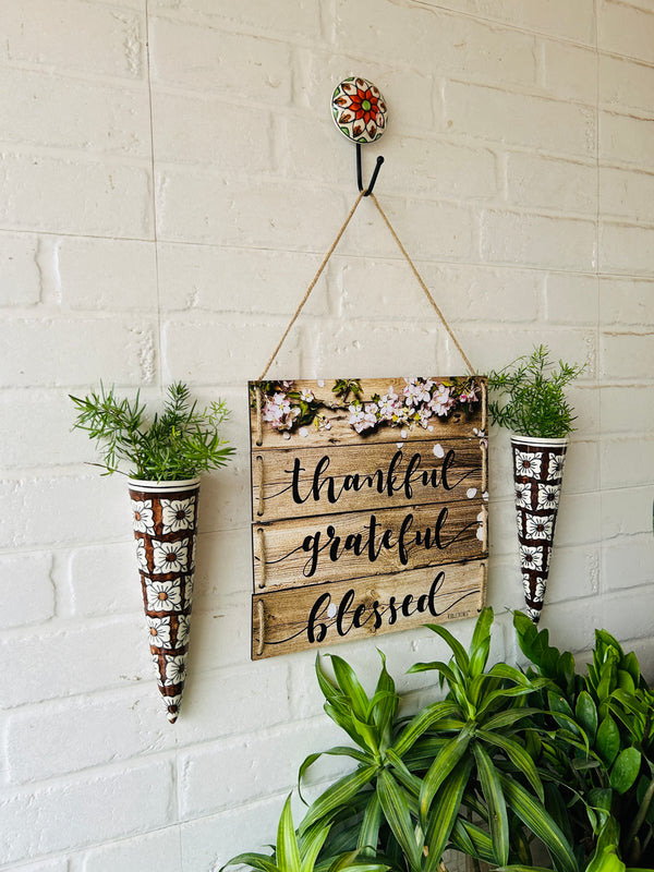 Thankful grateful blessed | Brown balcony combo