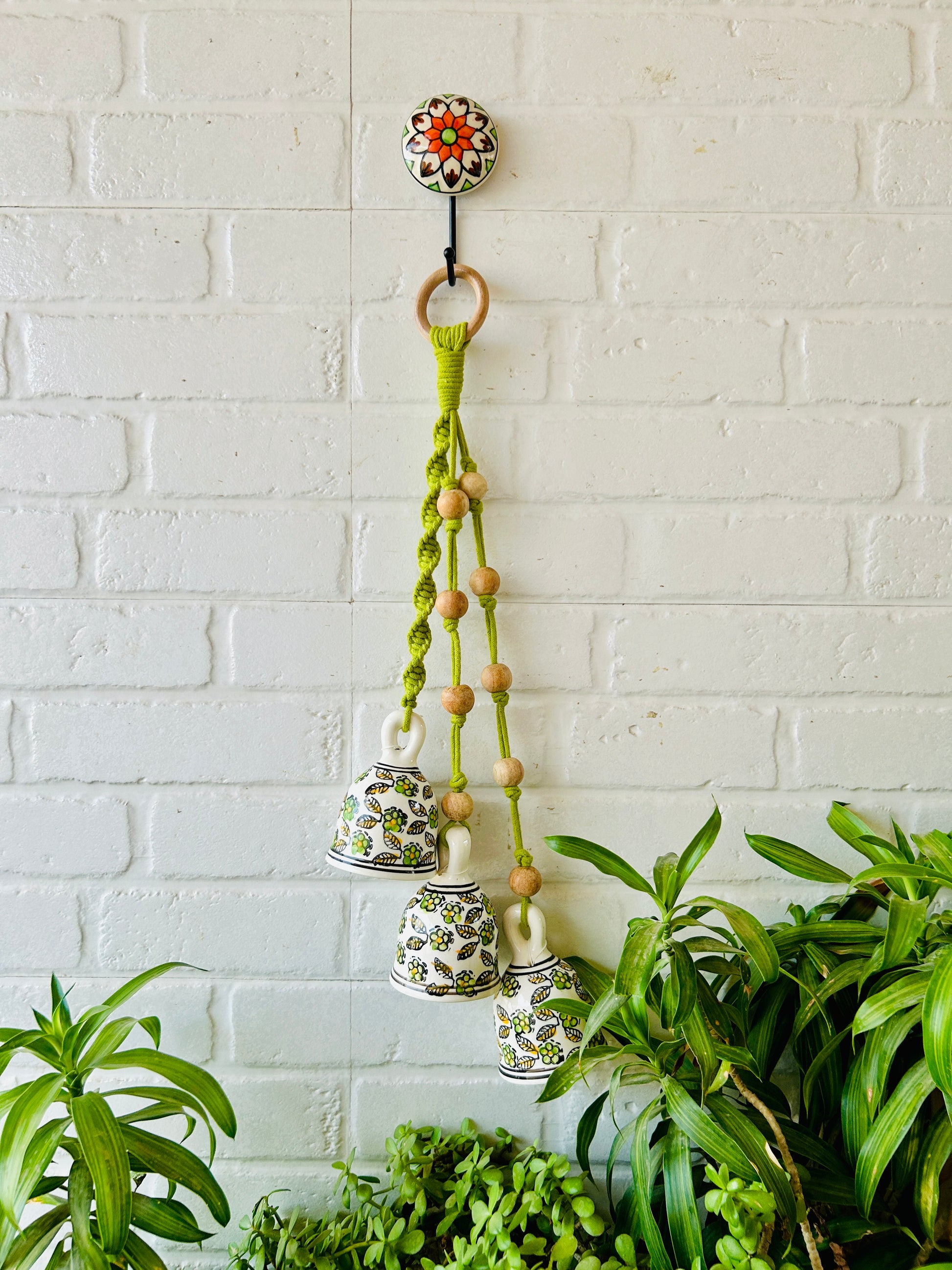 EVERGREEN | Symphony Chimes | Bunch of 3 (big) bells with Ceramic Hook