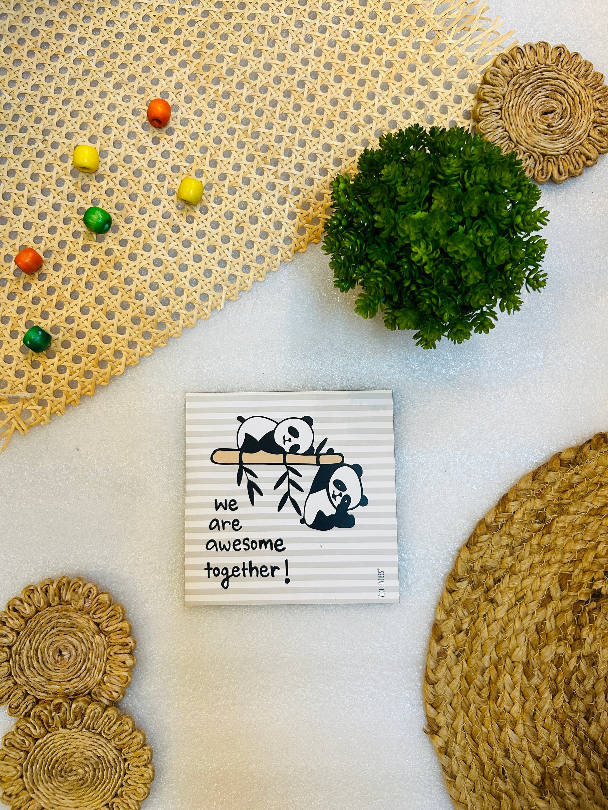 We are awesome together | 6 inches Square Hangings or Stick-ons