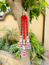 Macrame Melodies | CHERRY (Set of 3 'ceramic' hanging bells) + Ceramic hook