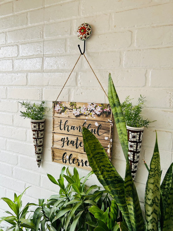 Thankful grateful blessed | Brown balcony combo