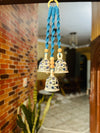 Macrame Melodies | SAPPHIRE (Set of 3 'ceramic' hanging bells) + Ceramic hook