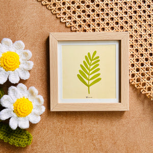 Serene Leaves 1 | Small Glass Wall frame