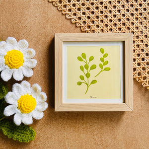 Serene Leaves 5 | Small Glass Wall frame
