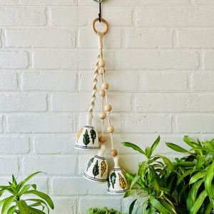 LEAFLET | Symphony Chimes | Bunch of 3 (big) bells with Ceramic Hook