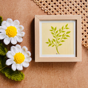Serene Leaves 7 | Small Glass Wall frame