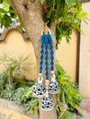 Macrame Melodies | SAPPHIRE (Set of 3 'ceramic' hanging bells) + Ceramic hook