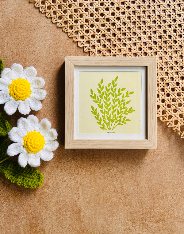Serene Leaves 3 | Small Glass Wall frame