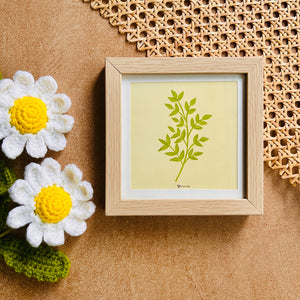 Serene Leaves 4 | Small Glass Wall frame