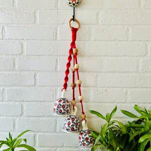 CHERRY | Symphony Chimes | Bunch of 3 (big) bells with Ceramic Hook