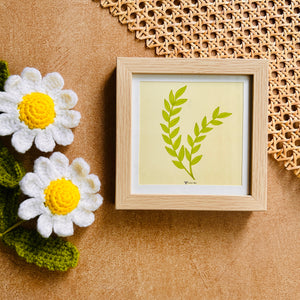 Serene Leaves 6 | Small Glass Wall frame