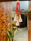 Macrame Melodies | CHERRY (Set of 3 'ceramic' hanging bells) + Ceramic hook