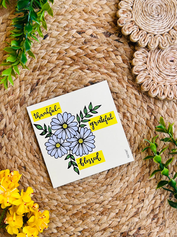 Thankful Grateful Blessed | Shape Magnet